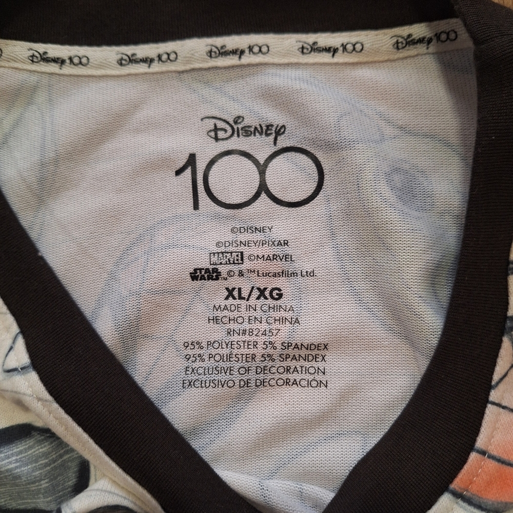 Disney 100 Character Mashup Matching PJ Top & Pants Set, Size XL - Picture 6 of 6